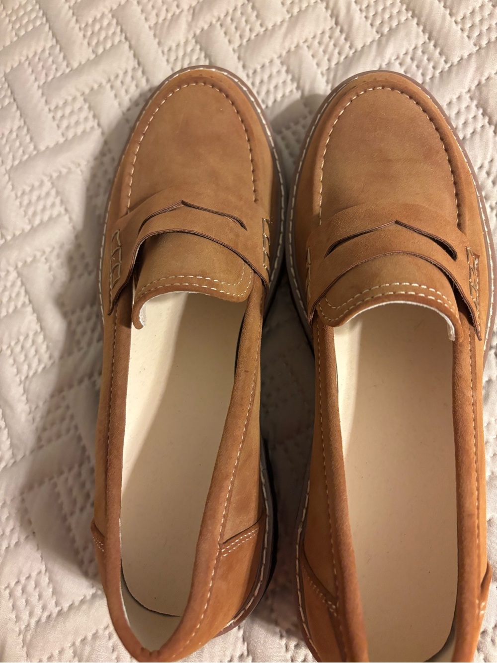Classic Tan Penny Loafers for Women